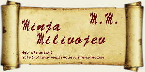 Minja Milivojev vizit kartica